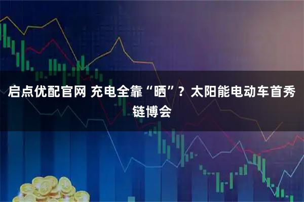 启点优配官网 充电全靠“晒”？太阳能电动车首秀链博会